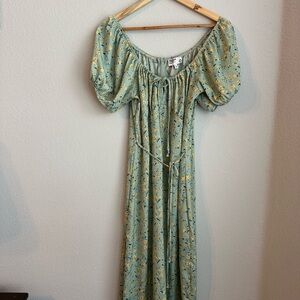 PacSun Light Green Floral Maxi Dress